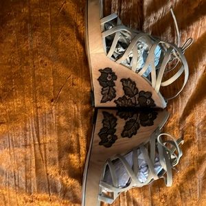 Stunning wedge shoes never worn.